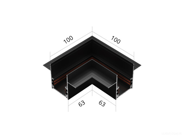 Bağlantı ekipmanı 6063 TrackLine Edgeless (L/RAL9005) | 1c36a85f0f10445e630f5910937f4437