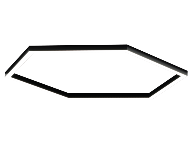 Armatürler HOKASU Hexagon S50 (RAL9005/824*6mm/LT70 — 4K/104W)