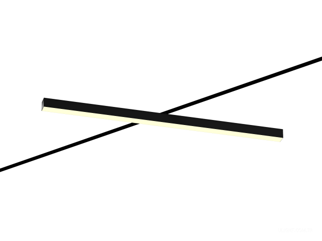 Raylı armatürler 6063 5050 TR2 (RAL9005/1250mm/Prizma — 3K/48W)