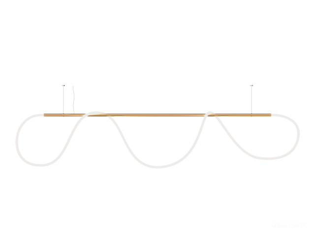 Askılı armatürler HOKASU GhostLight (GOLD/2500mm — 3K/96.8W/5000mm/360deg)