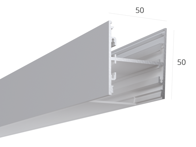 Profil HOKASU S50 Up&Down ral9003 LT70 (difuzorlu) — 5000mm