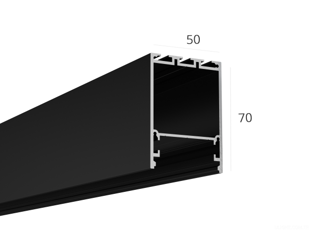 Profil HOKASU 50/70 ral9005 (difüzörsüz) — 6000mm