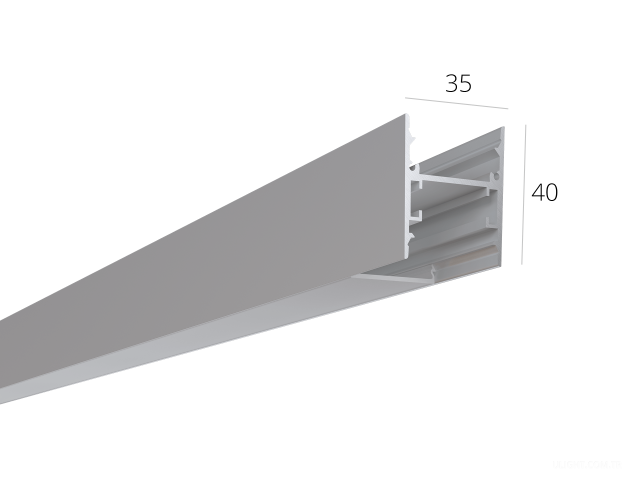 Profil HOKASU 35/40 U&D Anod LT70 (difuzorlu) — 2500mm