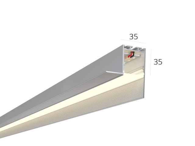 Profil HOKASU S35 edgeless-w LT70 (difuzorlu) — 2500mm