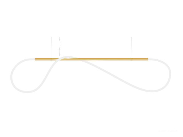 Askılı armatürler HOKASU GhostLight (GOLD/1500mm — 3K/55W/3000mm/360deg)