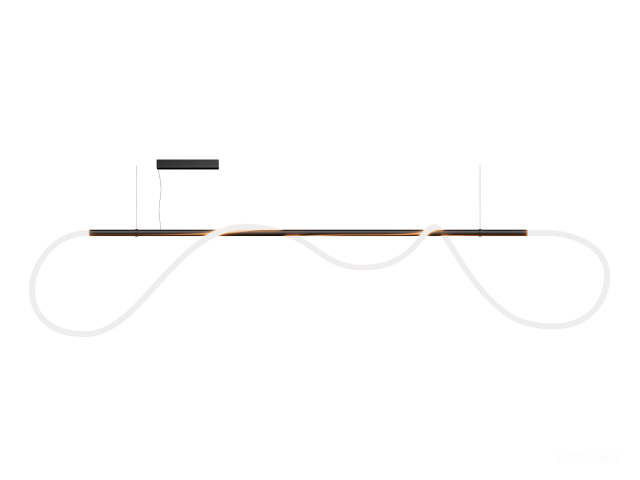 Askılı armatürler HOKASU GhostLight (ral9005/2000mm — 3K/77W/4000mm/360deg)