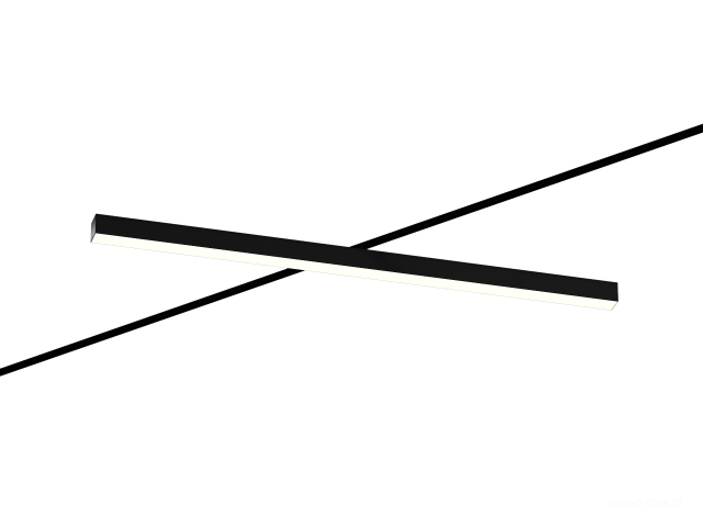 Raylı armatürler 6063 5050 TR2 (RAL9005/1250mm/Prizma — 4K/48W)