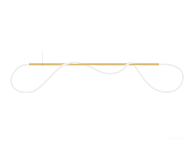 Askılı armatürler HOKASU GhostLight (GOLD/2000mm — 3K/77W/4000mm/360deg)