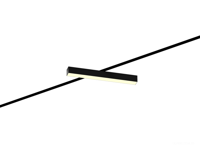 Raylı armatürler 6063 5050 TR2 (RAL9005/500mm/Prizma — 3K/19W)