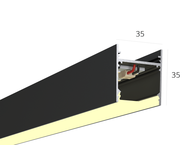 Lineer armatürler HOKASU S35 noPS (RAL9005/500mm/LT70 — 3K/11W)