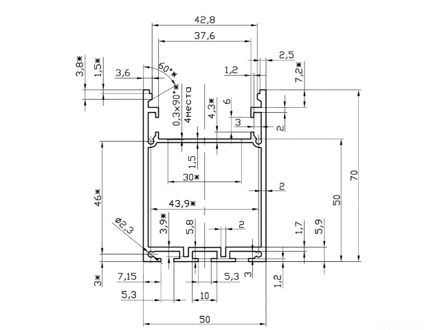 Lineer armatürler HOKASU 50/70