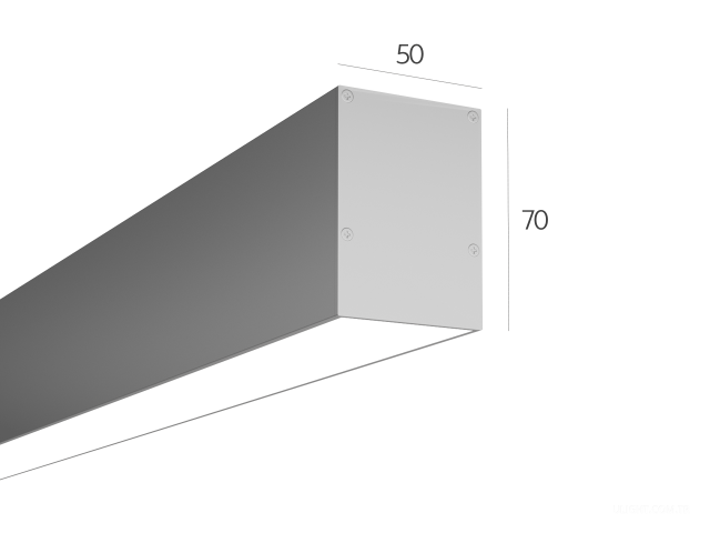 Lineer armatürler LINE5070P Adaptör olmadan (Anod/500mm/LT70 — 4K/17W) | 1111111