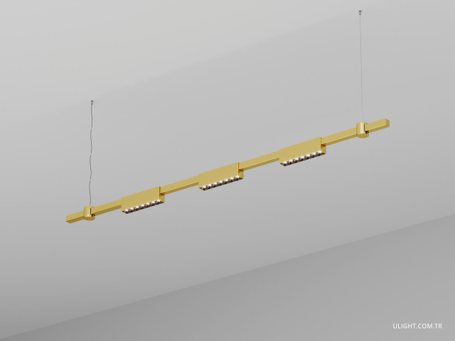 Askılı armatürler HOKASU PL11 (GOLD/1500mm – 190mm/3K/10.5W/40deg)