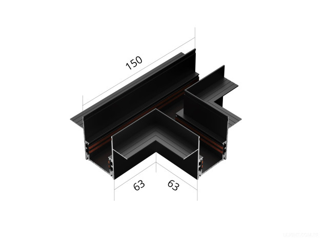 Bağlantı ekipmanı 6063 TrackLine Edgeless (T/RAL9005) | a136805e15c97f05c0ef2ebf56f398c7