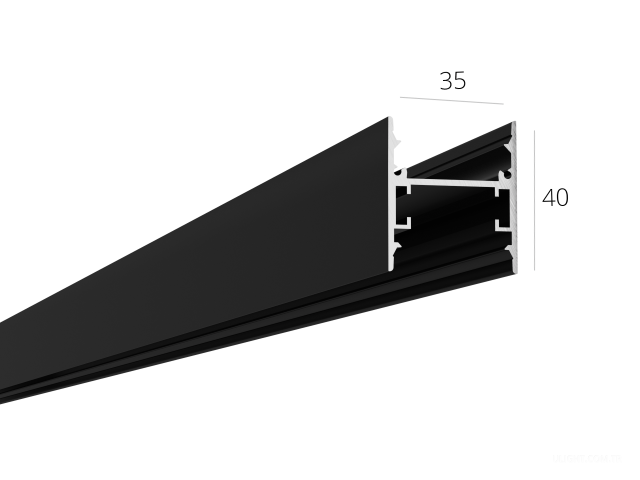 Profil HOKASU 35/40 U&D ral9005 (difüzörsüz) — 2000mm