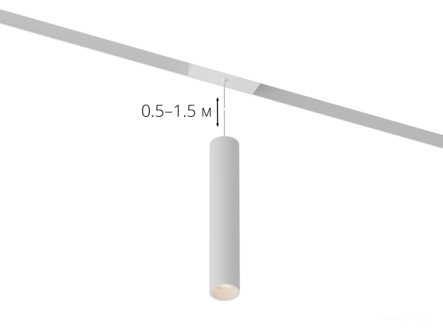 HOKASU OneLine Tube Hang (RAL9003/D55/320mm — 2.7K/10W/10deg)