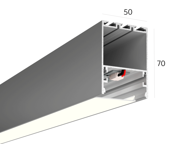 Lineer armatürler HOKASU 50/70 (Anod/3000mm/LT70 — 4K/66W) | 50-70-серебро-дневной