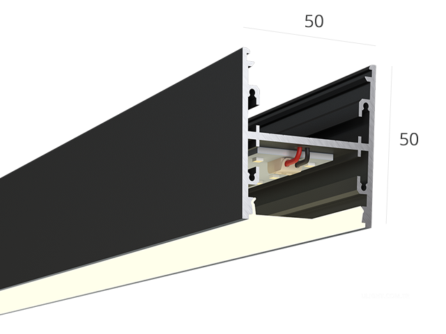 Lineer armatürler HOKASU S50 U&D (RAL9005/2000mm/LT70 — 4K/44W)