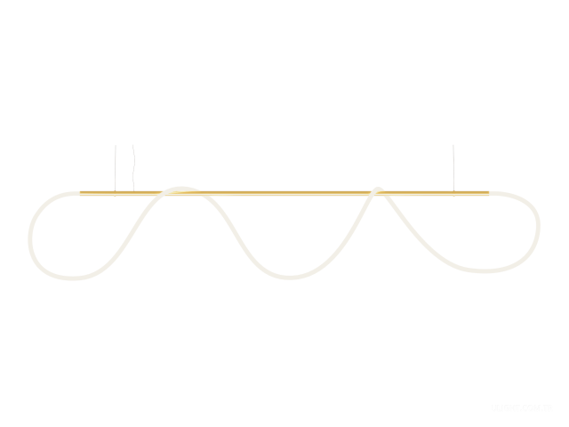 Askılı armatürler HOKASU GhostLight (GOLD/2500mm — 3K/96.8W/5000mm/360deg)