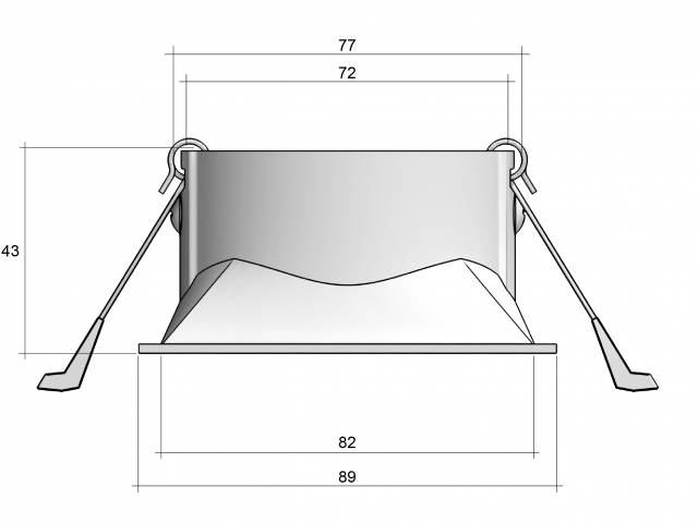 Armatürler POINT-S Twist (RAL9003 — GU10) | hokasu point twist square