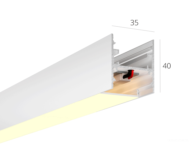 Lineer armatürler HOKASU 35/40 U&D noPS (RAL9003/500mm/LT70 — 3K/11W) | 35-40-белый-теплый