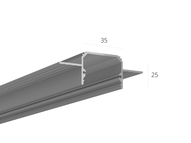 Profil HOKASU 35/25 edgeless (difüzörsüz) — 3000mm