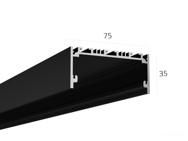 Profil HOKASU 75/35 ral9005 (difüzörsüz) — 2000mm