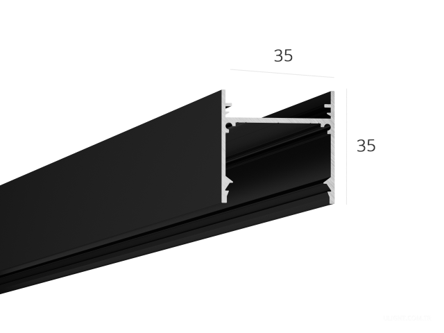 Profil HOKASU S35 ral9005 (difüzörsüz) — 2000mm