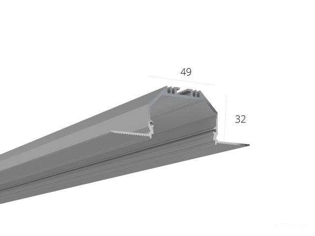 Profil HOKASU 49/32 edgeless (difüzörsüz) — 5000mm