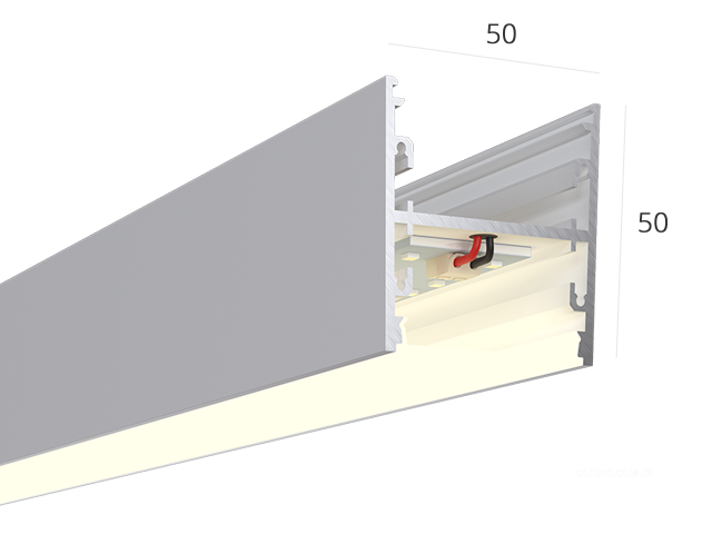 Lineer armatürler HOKASU S50 U&D (RAL9003/3000mm/LT70 — 4K/66W)