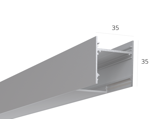 Alüminyum LED profil LINE 3535 RAW LT70 (difuzorlu) — 2500mm