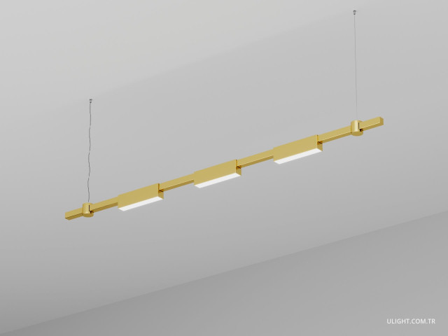 Askılı armatürler HOKASU PL11 (GOLD/1500mm – 200mm/LT70/3K/18W/120deg)