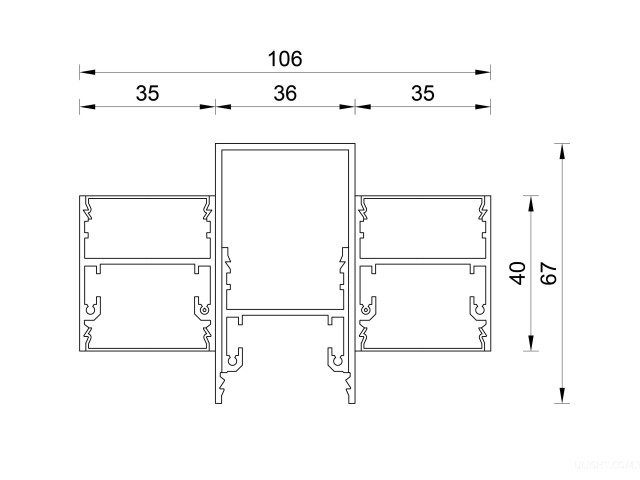 Lineer armatürler HOKASU Brick | brick 2