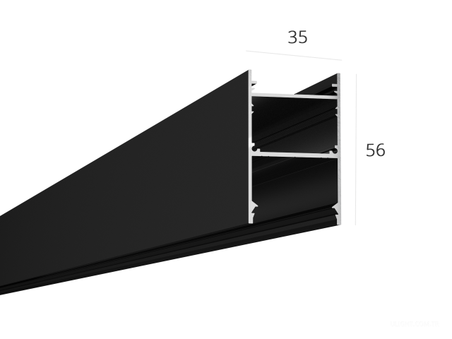 Profil HOKASU 35/56 ral9005 (difüzörsüz) — 3000mm