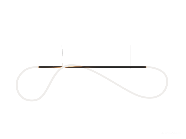 Askılı armatürler HOKASU GhostLight (ral9005/1500mm — 3K/55W/3000mm/360deg)