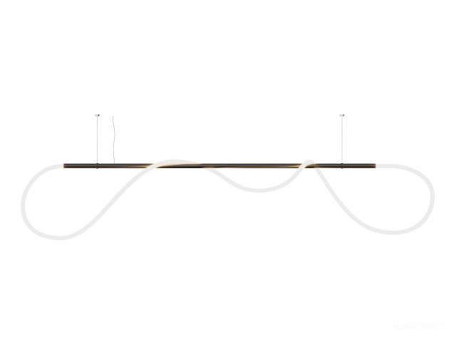 Askılı armatürler HOKASU GhostLight (ral9005/2000mm — 3K/77W/4000mm/360deg)