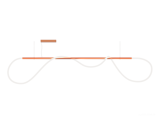 Askılı armatürler HOKASU GhostLight (COPPER/2000mm — 3K/77W/4000mm/360deg)