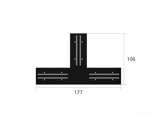 Bağlantı ekipmanı 6063 TrackLine (T/RAL9005) | t-b