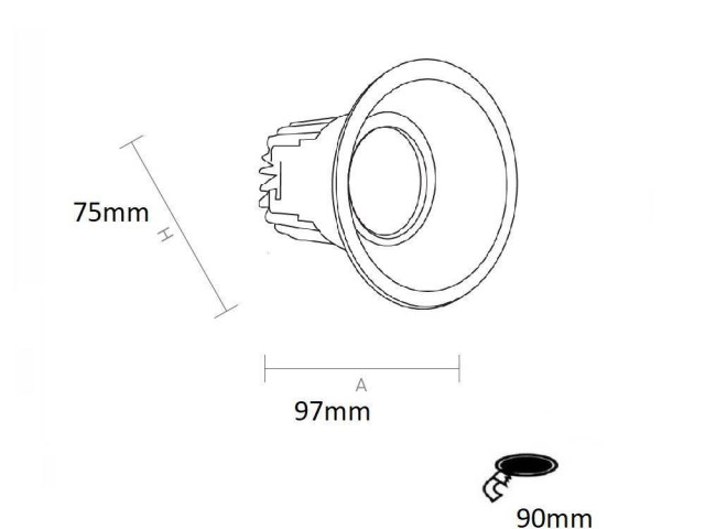 Gömme aydınlatma POINT-2 10w 4000K RAL9010 | gömme aydınlatma point-2