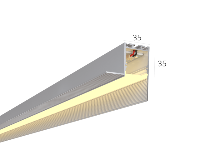 Profil HOKASU S35 edgeless-w LT70 (difuzorlu) — 2500mm