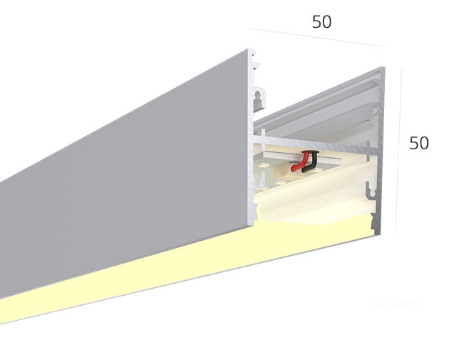 Lineer armatürler HOKASU S50 U&D (RAL9003/3000mm/LT70 — 3K/66W)